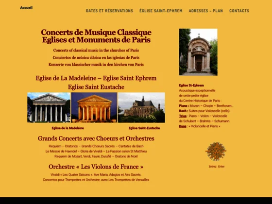 Concerts de musique classique à Paris