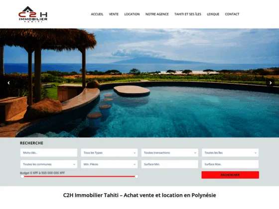 Agence immobilière Tahiti C2H Immobilier