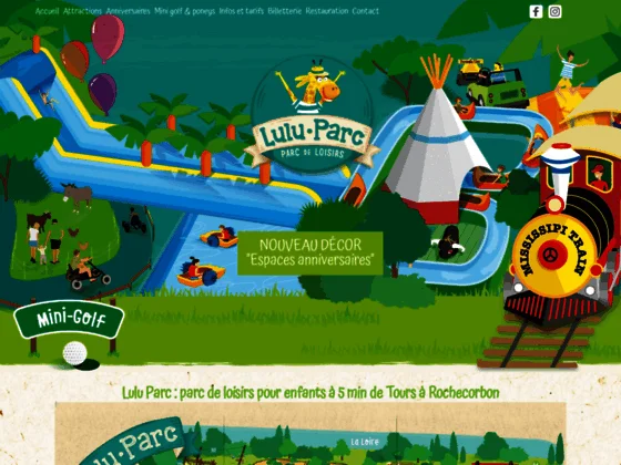 Lulu Parc : parc d'attractions à Rochecorbon près de Vouvray & Tours | Indre-et-Loire (37)