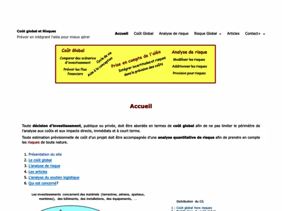 Analyse de risques et coût global - Méthodologie et simulateur