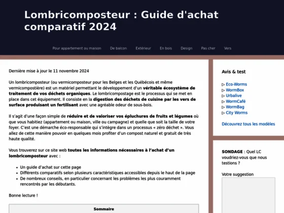 Guide comparatif des lombricomposteurs