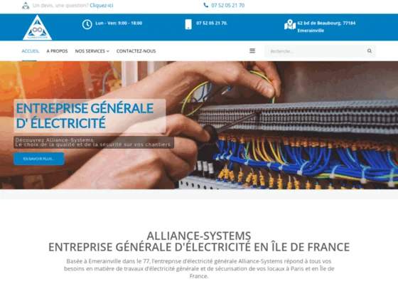 Alliance-systems : entreprise d'électricité générale et système de sécurité