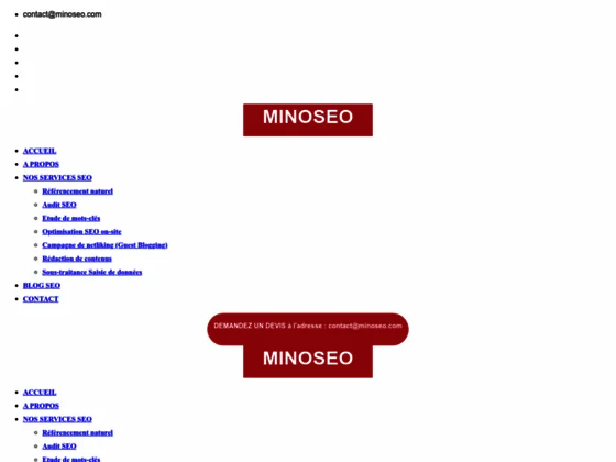 MinoSeo : Agence SEO à Paris (Prix 3X moins chers)