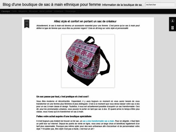 Sac à main ethnique pour femme