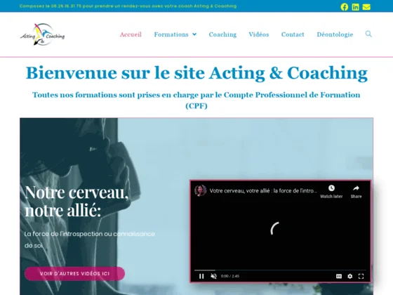 ACTING AND COACHING, aider et former chaque humain