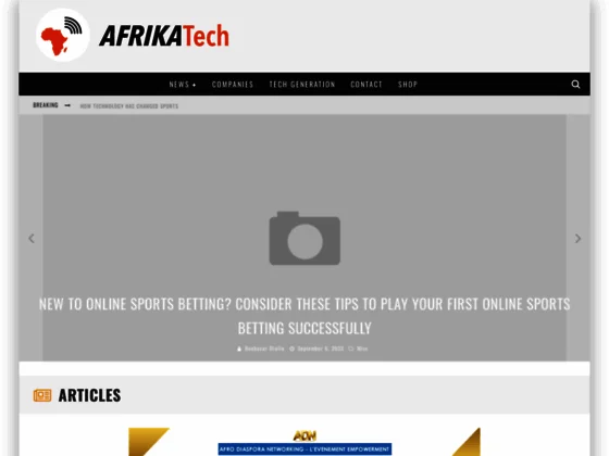 Site d’actualité accès sur la technologie en Afrique