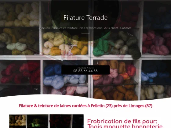 Filature Terrade : filature & teinture laine à Felletin près de Guéret (23) & Limoges (87)