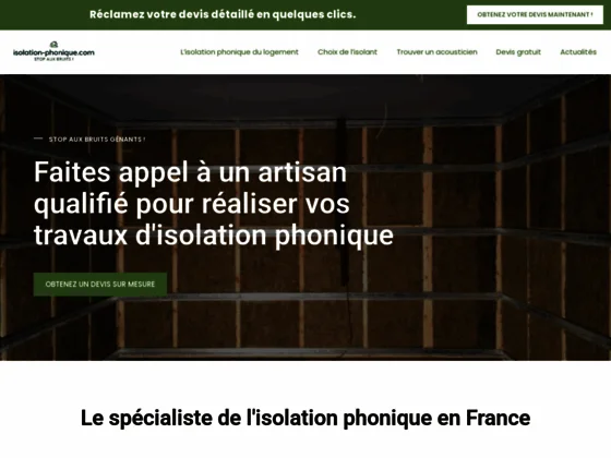 Isolation phonique