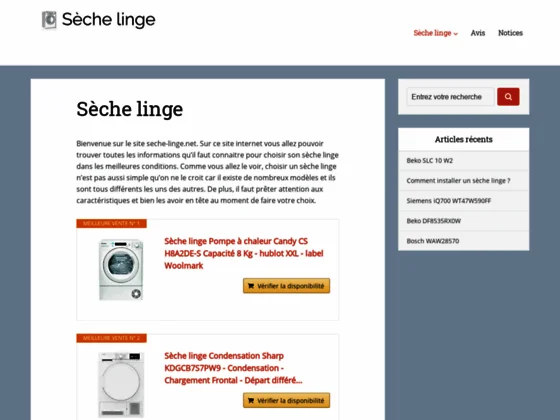 Sèche linge : guide d'ahcat