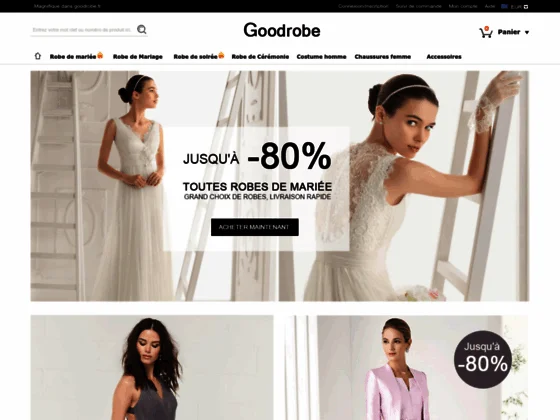 Robe de mariée d'epaule ajourée divin de traîne