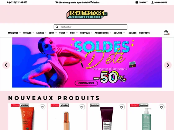 Vente des produits cosmétique en ligne en Tunisie