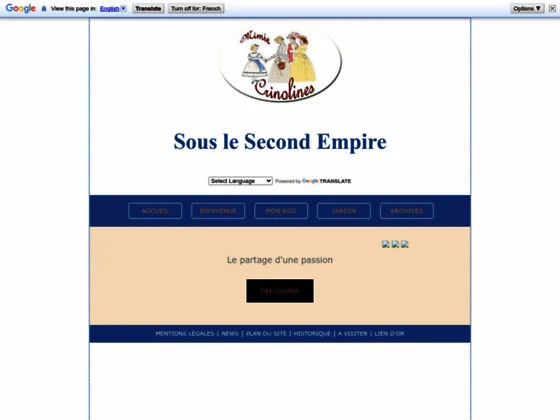 Mimie, la passion des crinolines