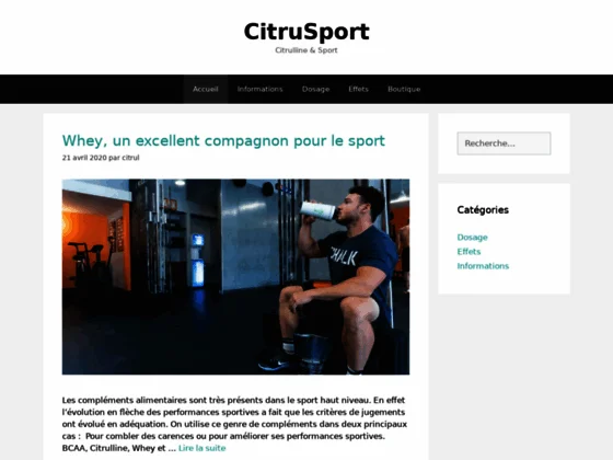 Bienfaits de la citrulline pour le sport