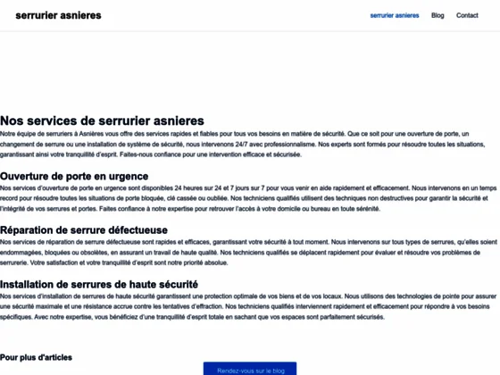 Serrurier Asnieres : des artisans experts à votre service