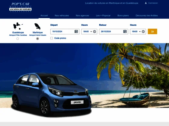 Agence location voiture Martinique - Popscar