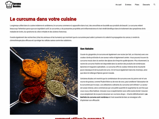 Plus de recettes au curcuma