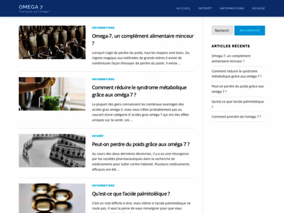 Plus d'informations sur les omega 7