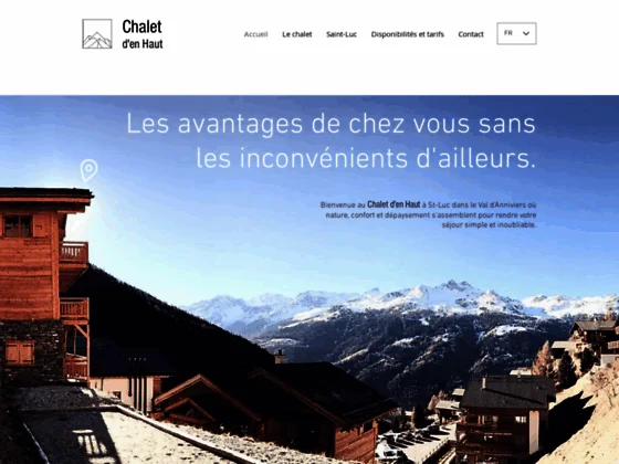 Location d'un chalet dans le Valais Suisse à St-Luc