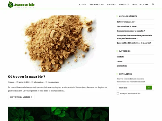 Le maca bio et ses bienfaits