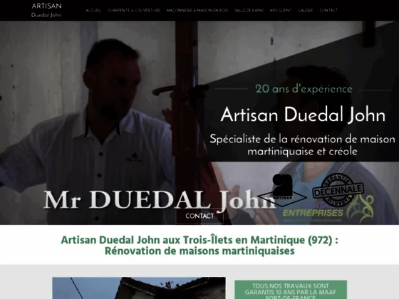 Artisan Duedal John : artisan peintre, charpentier couvreur & maçon en Martinique (972)