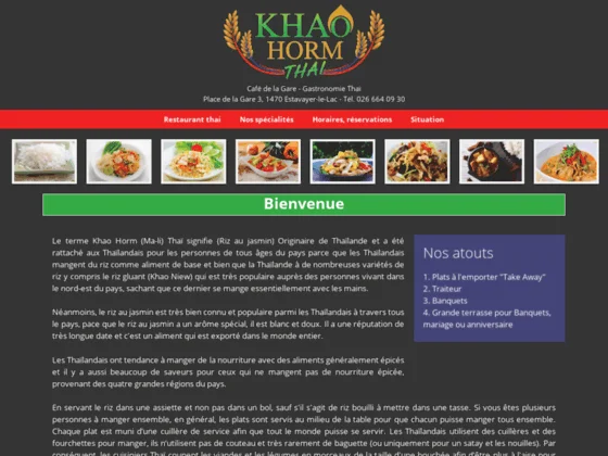 Restaurant Khao Horm Thaï – gastronomie asiatique et thaï