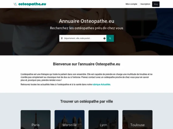 Liste des ostéopathes de France