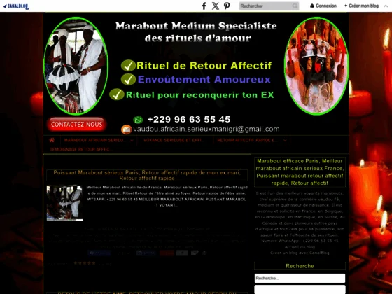 Plus rechercher des voyants marabouts africain en france, suisse, belgique, canada