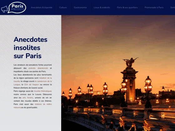 Tout sur les anecdotes sur Paris