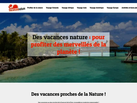 Les vacances en nature