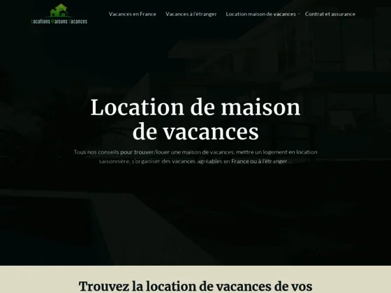 Location de maison de vacances