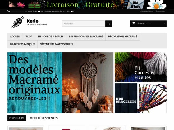 Kerlo.fr la boutique spécialisée en Macramé