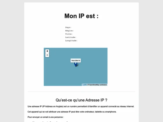 Votre site d’informations sur les adresses IP 