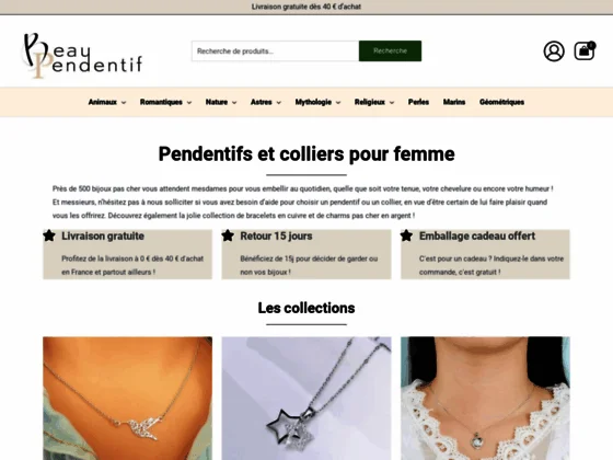 Boutique de bijoux fantaisie en argent