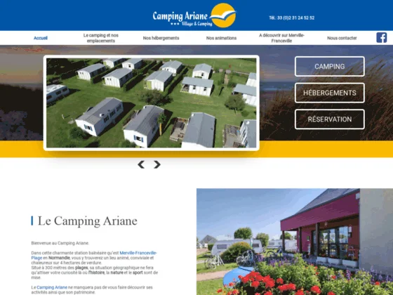 CAMPING ARIANE - camping et hébergements en mobil homes à Merville-Franceville (14)