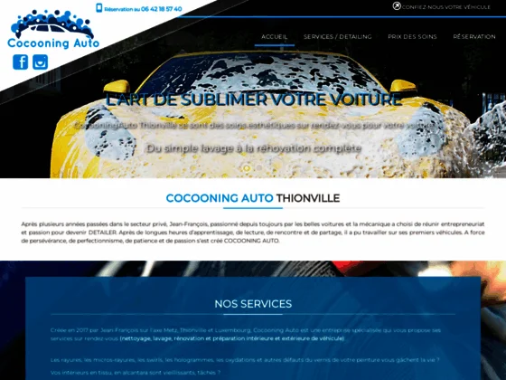 Entreprise de lavage auto, detailing sur Thionville, Metz en Moselle : Cocooning Auto