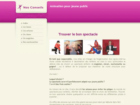 Animation pour jeune pubic