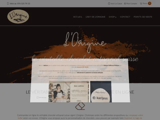 L’Origine – Fabrication d’excellents chocolats artisanaux