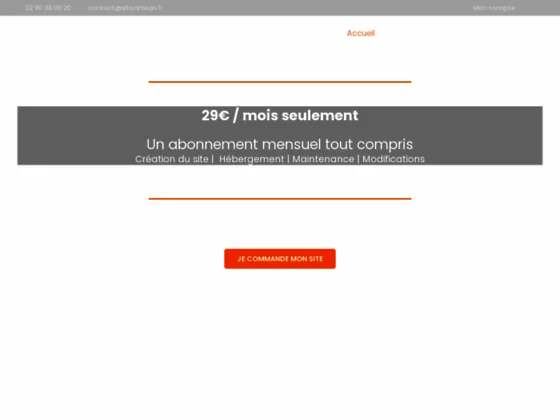 SITEARTISAN : création de sites internet pour artisans