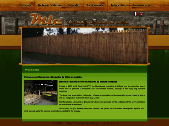 Manufacture Limousine de Clôture : vente & pose de clôtures en bois châtaignier en France