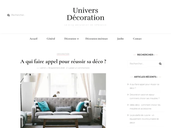 Univers Décoration : pour apprendre à décorer votre cuisine