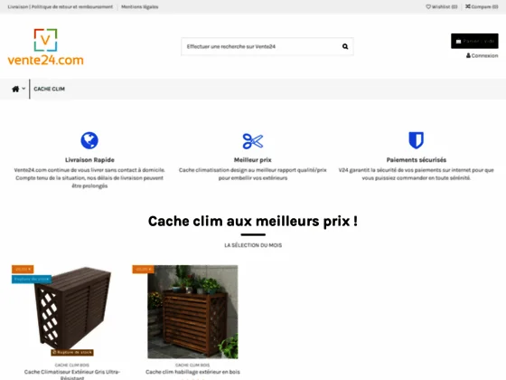 vente de cache-clims