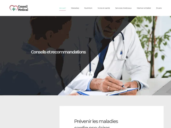 Conseils et recommandations dans le domaine médical 
