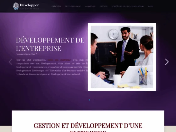 Informations sur le développement d’une entreprise 