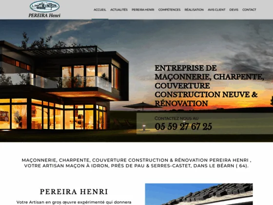 Pereira Henri : entreprise de construction, extension & rénovation maison à Idron (64)