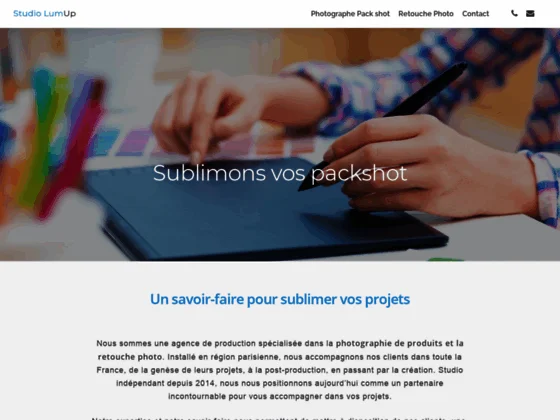 Studio de photographie packshot