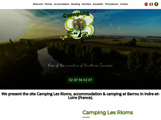 Camping Les Rioms : hébergement & camping nature à Barrou près de La Roche Posay
