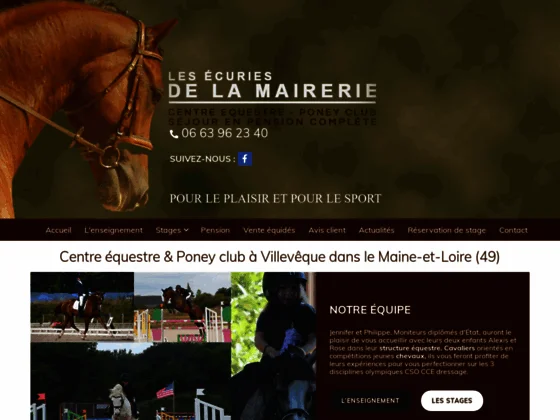Les Écuries de la Mairerie : colonie & club équestre près d'Angers | Maine-et-Loire (49) 