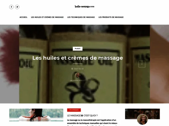 Huile de massage