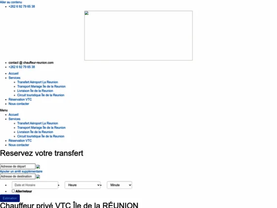 Chauffeur privé VTC à la Réunion