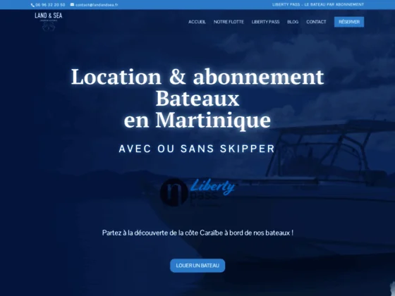 Louer un bateau à moteur en Martinique avec Land & Sea